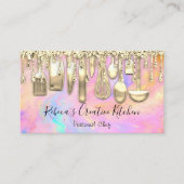 Catering Personal Chef Restaurant QR Code Roze Visitekaartje (Voorkant)