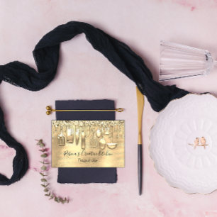 Catering Personal Chef Restaurant QR Logo Gold Visitekaartje