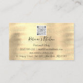 Catering Personal Chef Restaurant QR Logo Gold Visitekaartje (Achterkant)