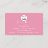 Catering Personal Chef Restaurant Roos Roze Visitekaartje (Achterkant)