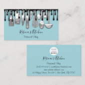 Catering Personal Chef Restaurants Drift Black Blu Visitekaartje (Voorkant / Achterkant)