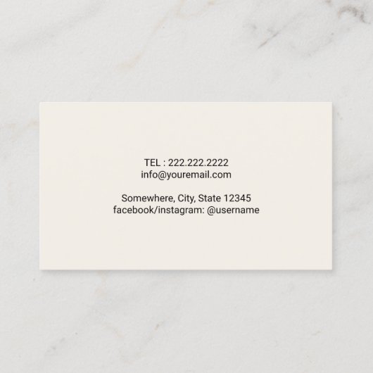 Catering Persoonlijk Chef Restaurant Chalkboard Visitekaartje (Achterkant)