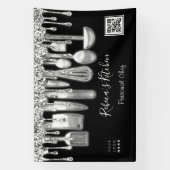 Catering Persoonlijke Chef Kitchen Gold Qr Code Lo Spandoek (Verticaal)