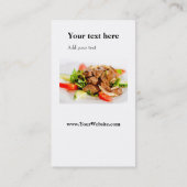 Catering: Restaurant Cafe Bistro "Cool Chef" Visitekaartje (Achterkant)