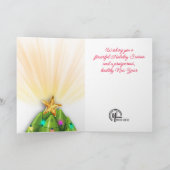 Catering restaurant met kerstboomkoorts voor Artic Feestdagen Kaart (Binnen)