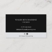 Catering Restaurant Professional Logo Black Visitekaartje (Achterkant)