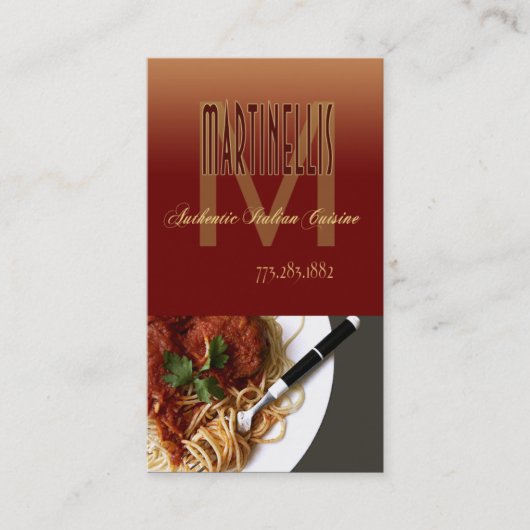 Catering restaurants, keukens visitekaartje (Voorkant)