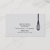 Catering Retro Stone White Chef Black whisk Visitekaartje (Achterkant)