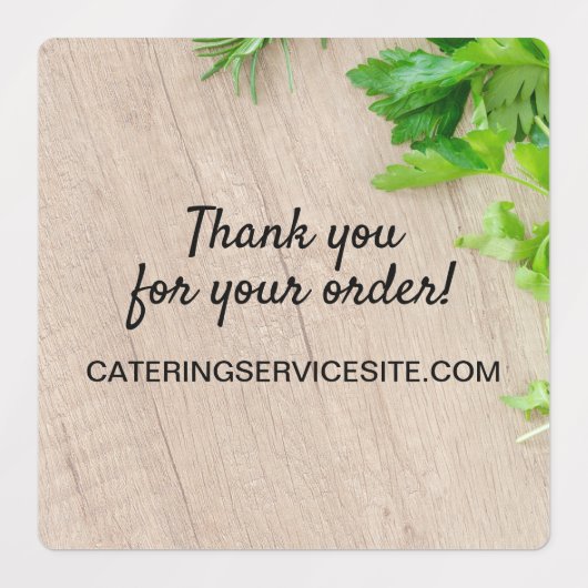 Catering Service Bedankt voor uw bestelling Labels (Design 2)