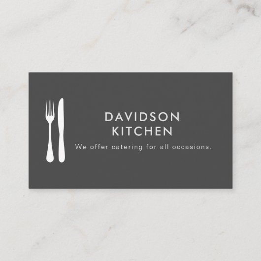 Catering Service Visitekaartje (Voorkant)