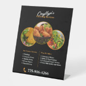 Catering Services Aangepast voetstuk Reclamebord Met Voetstuk (Voorkant)