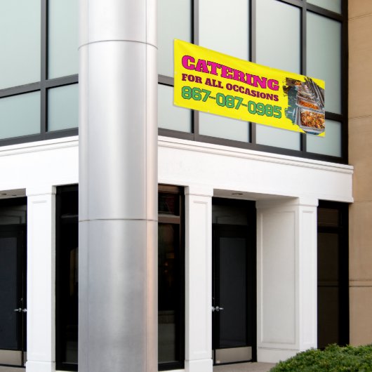 Catering Services Aangepaste banner (Buitenkant Gebouw)