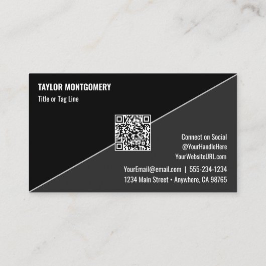 Catering Social Media QR Code Visitekaartje (Achterkant)