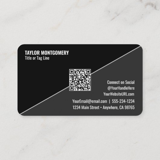 Catering Social Media QR Code Visitekaartje (Achterkant)