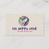 Catering-symbolen voor kleursplaatsters visitekaartje (Voorkant)