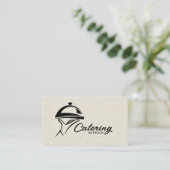 Catering Tray-Ornament - zwart Visitekaartje (Staand voorkant)