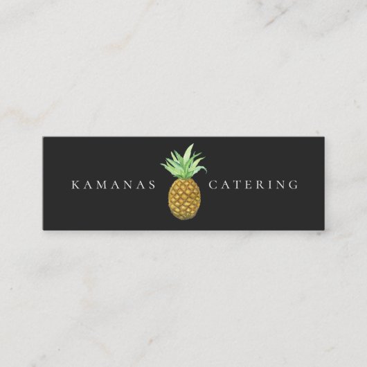 Catering van ananas, geverfd mini visitekaartje (Voorkant)