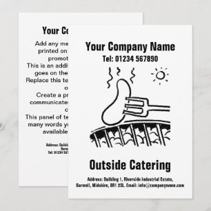 Catering van buiten Cartoon Ontwerpkaart Feestdagenkaart