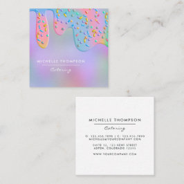 Catering van eten vierkante visitekaartje