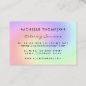 Catering van levensmiddelen visitekaartje (Achterkant)