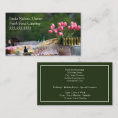 Catering van voedsel en evenementen - speciale eve visitekaartje (Voorkant / Achterkant)