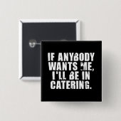Catering Vierkante Button 5,1 Cm (Voorkant /achterkant)