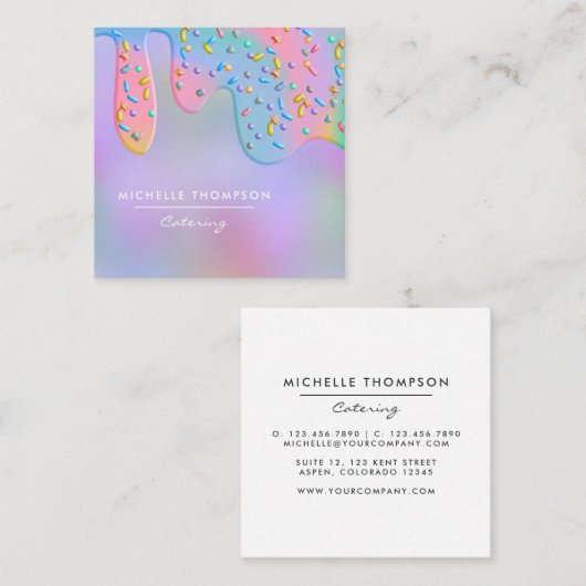 Catering Vierkante Visitekaartje (Voorkant / Achterkant)