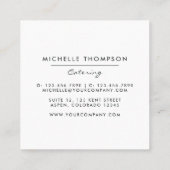 Catering Vierkante Visitekaartje (Achterkant)