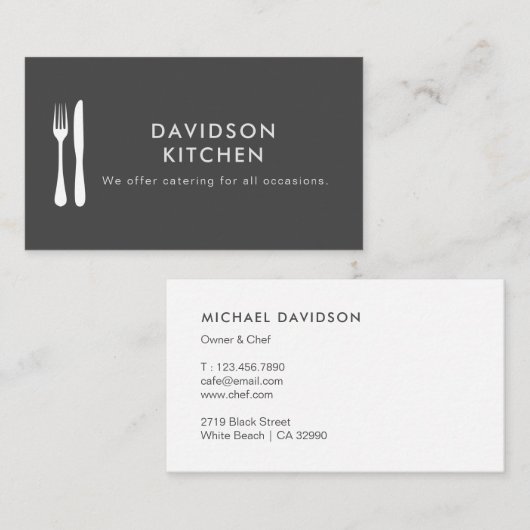 Catering Visitekaartje (Voorkant / Achterkant)