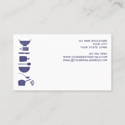 Catering Visitekaartje (Achterkant)