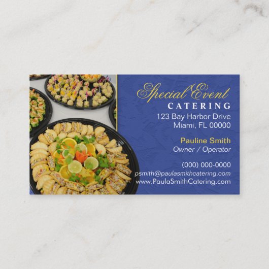 Catering visitekaartje (Voorkant)