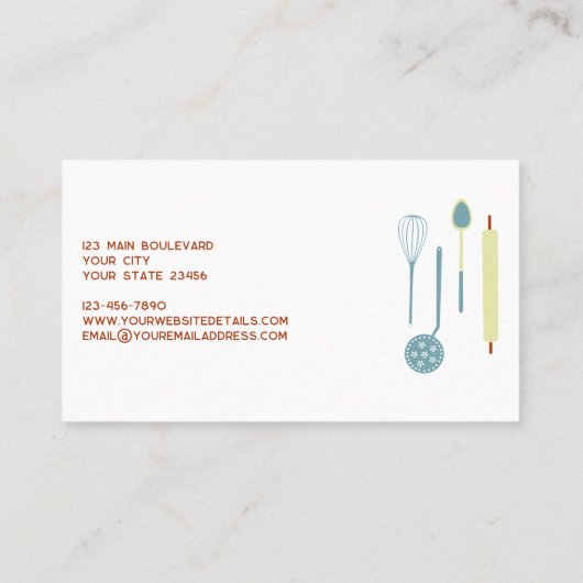 Catering Visitekaartje (Achterkant)