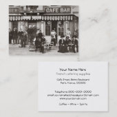 Catering  visitekaartje Frans café (Voorkant / Achterkant)