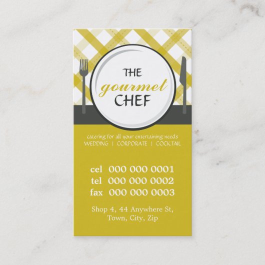 CATERING VISITEKAARTJE :: tafelinstelling 10P (Voorkant)