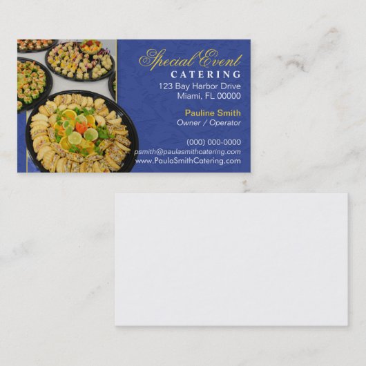 Catering-Visitekaartje Visitekaartje (Voorkant / Achterkant)