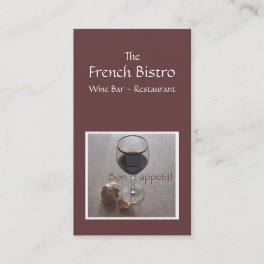 Catering-visitekaartje Visitekaartje (Voorkant)