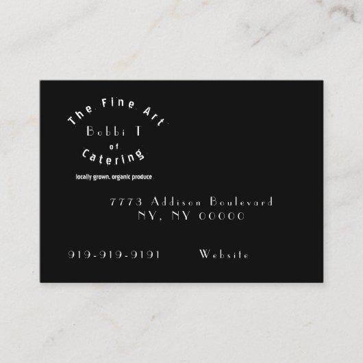 Catering-Visitekaartje Visitekaartje (Voorkant)