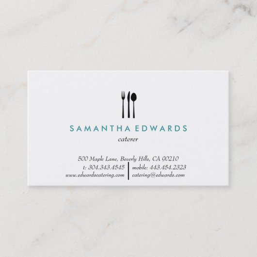 Catering-Visitekaartje Visitekaartje (Voorkant)