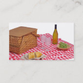 Catering-Visitekaartjes, Rode Picnic-tablet Visitekaartje (Achterkant)