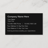 Catering-Visitekaartjes Visitekaartje (Achterkant)