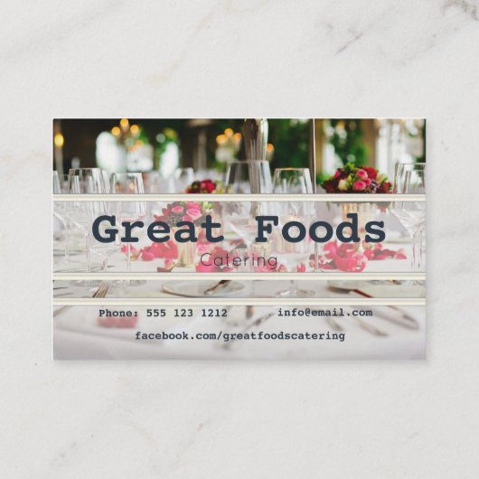 Catering-visitekaartjes Visitekaartje (Achterkant)