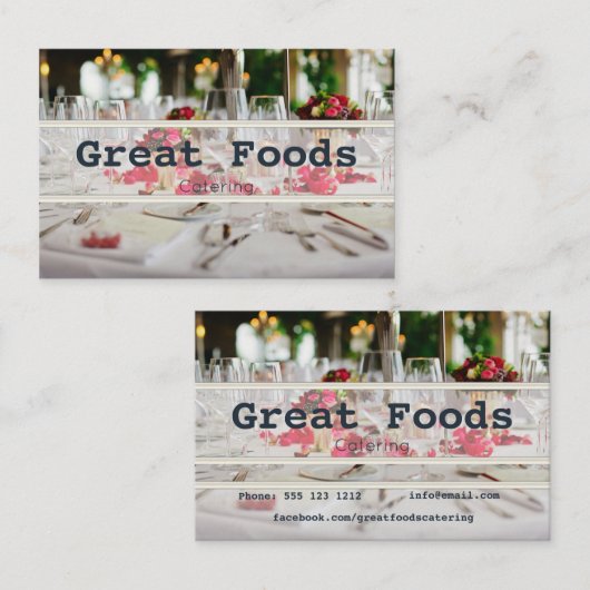 Catering-visitekaartjes Visitekaartje (Voorkant / Achterkant)