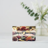 Catering-visitekaartjes Visitekaartje (Staand voorkant)