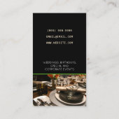 Catering, voedsel, partijplanner visitekaartje (Achterkant)