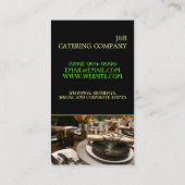 Catering, voedsel, partijplanner visitekaartje (Achterkant)