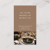 Catering, voedsel, partijplanner visitekaartje (Achterkant)