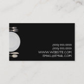 Catering, voedsel, restaurant, Chef, Planner Visitekaartje (Achterkant)