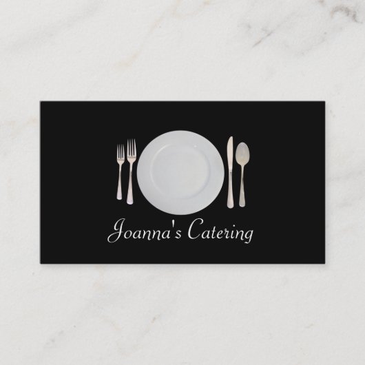 Catering, voedsel, restaurant, Chef, Planner Visitekaartje (Voorkant)