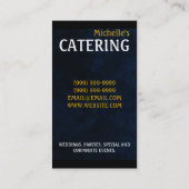 Catering, voedsel, restaurant, Chef, Visitekaartje (Achterkant)