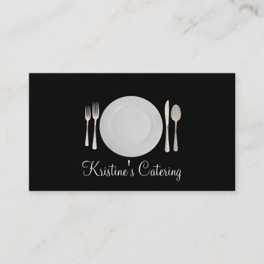 Catering, voedsel, Visitekaartje van restaurants (Voorkant)
